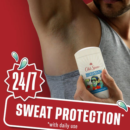 Old Spice Dry Feel Antiperspirant Deodorant for Men, Summerdudes, 24/7 Sweat & Odor Protection, 24/7 Sunny Freshness & Long Lasting Scent, Invisible Solid, Broseidon with Ocean Surf Scent, 2.6 oz
