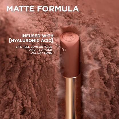 L'Oreal Paris Colour Riche Intense Volume Matte Lipstick, Lip Color Infused with Hyaluronic Acid for up to 16hr All Day Comfort, Le Rouge Determination, 0.06 oz (Pack of 2)