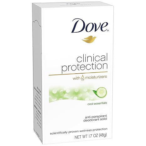 Dove Clinical Protection Antiperspirant Deodorant, Cool Essentials 1.7 Ounce