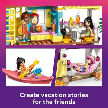 LEGO Friends Beach House with Seals Building Toy for Girls & Boys - Pretend Play Set for Kids, Ages 7+ - W/3 Minidolls, 2 Toy Animals, & Accessories - Gift Idea for Birthdays - 42699