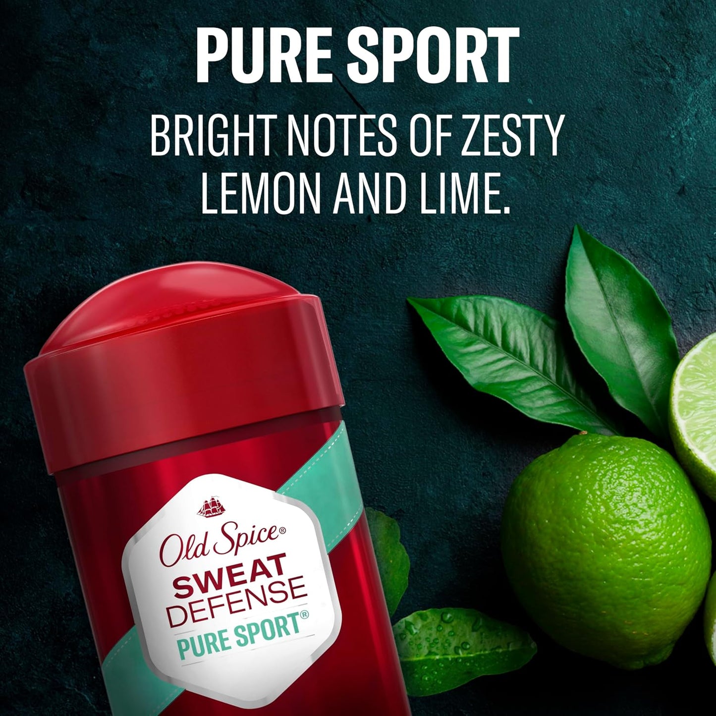 Old Spice Antiperspirant and Deodorant for Men, 24/7 Sweat and Odor Protection, Legendary Fragrance, Sweat Defense, Pure Sport Plus, 2.6 oz Twin Pack