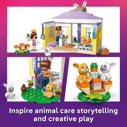 LEGO Friends Heartlake City Bunny Hotel Building Toy for Girls & Boys - Pretend Play Set for Kids, Ages 5+ - W/Paisley & Leo Minidolls, 2 Toy Bunnies, & Accessories - Gift Idea for Birthdays - 42679
