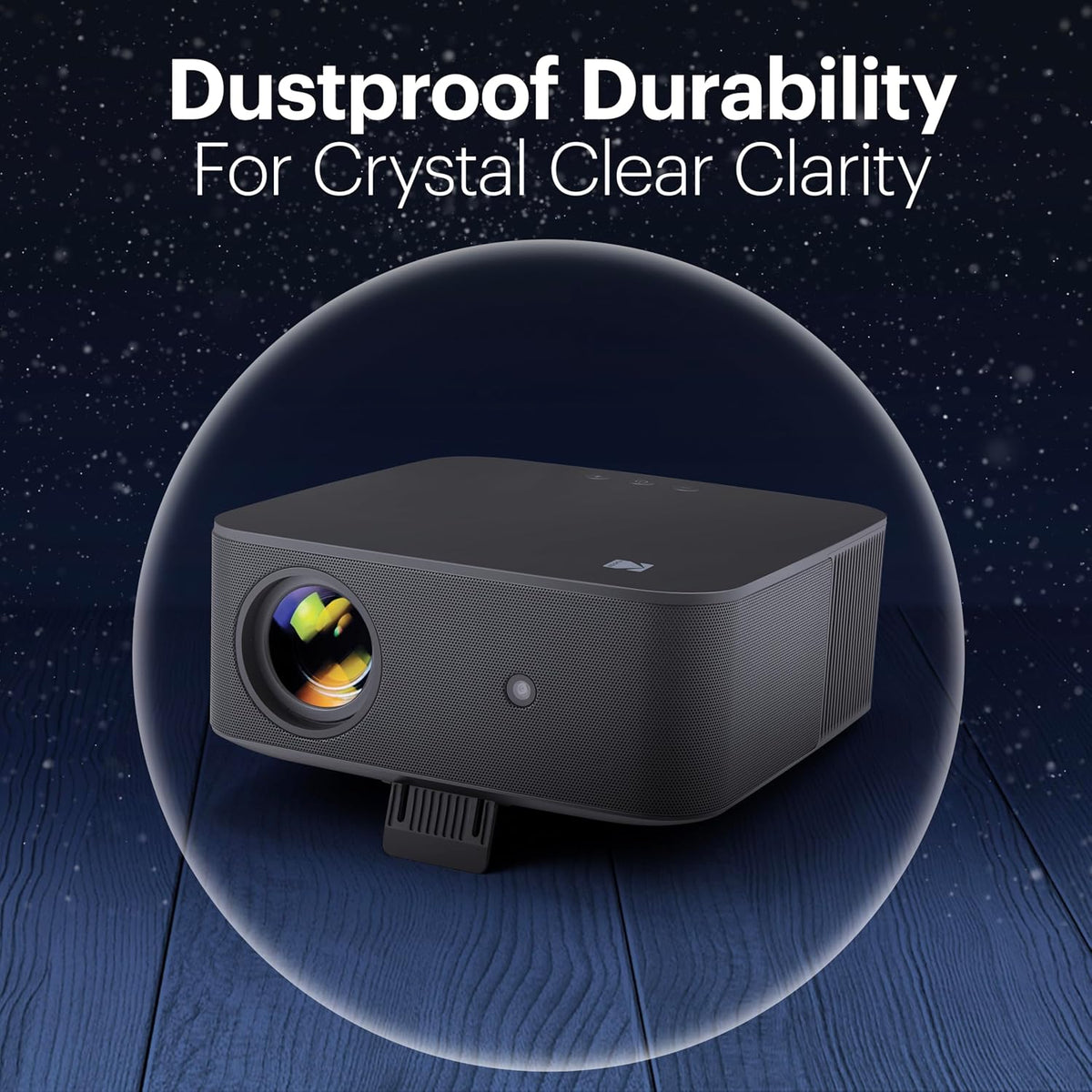KODAK Flik X20 1080p Portable Mini Projector, Bluetooth Projector, Black
