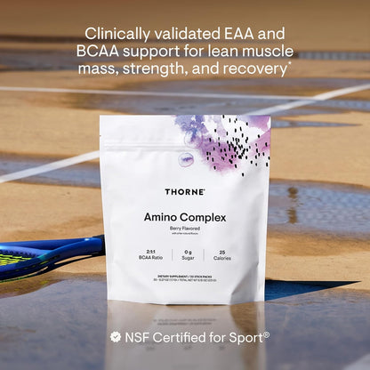 THORNE Amino Complex, Clinically Validated EAA & BCAA Powder, 30 Servings