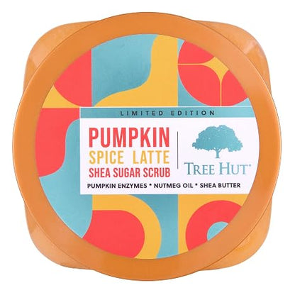 Tree Hut Pumpkin Spice Latte Shea Sugar Exfoliating & Hydrating Body Scrub, 18 oz. (Pack of 2)