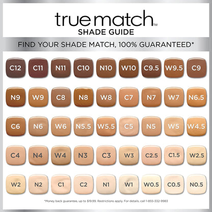 L'Oreal Paris Makeup True Match Super-Blendable Liquid Foundation, Light Ivory W2, 1 Fl Oz, 1 Count