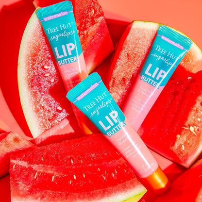 Tree Hut Watermelon Sugarlips Lip Butter, Hydrating Lip Care to Lock in Moisture & Nourish Lips, Smooth & Soft Finish, 0.52 fl oz