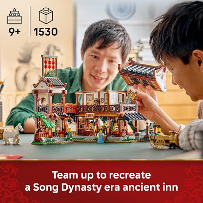 LEGO Chinese Festivals Ancient Moon-Gazing Inn - Building Toy for Boys & Girls, Ages 9+ - Spring Festival Decorations & Craft Kit - 80121