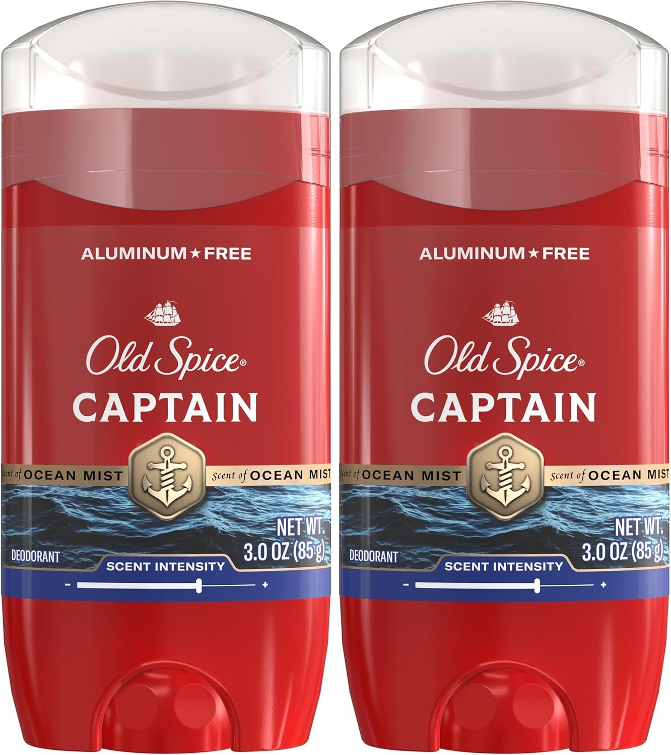 Old Spice Aluminum Free Deodorant for Men,24/7 Odor Protection,24/7 Freshness & Lasting Scent,Captain with Bergamot Scent,3.0 oz,(Pack of 12)