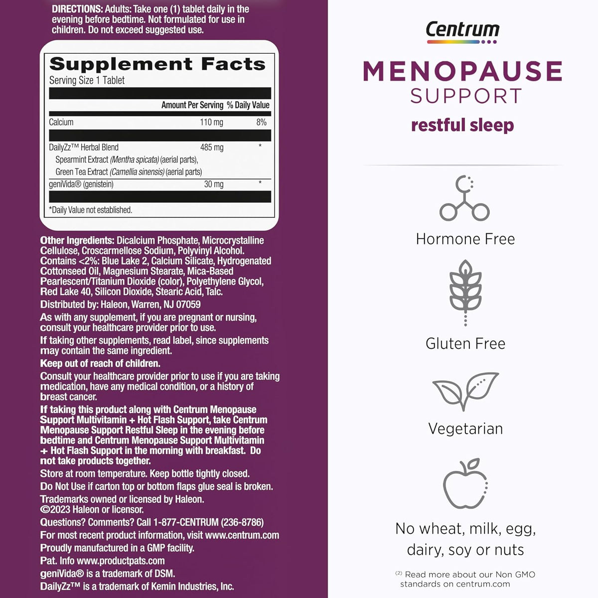 Centrum Restful Sleep Menopause Support Tablets, 28 Count
