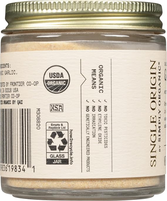 Simply Organic Single Origin Californian Garlic, Organic, 2.79 Ounce