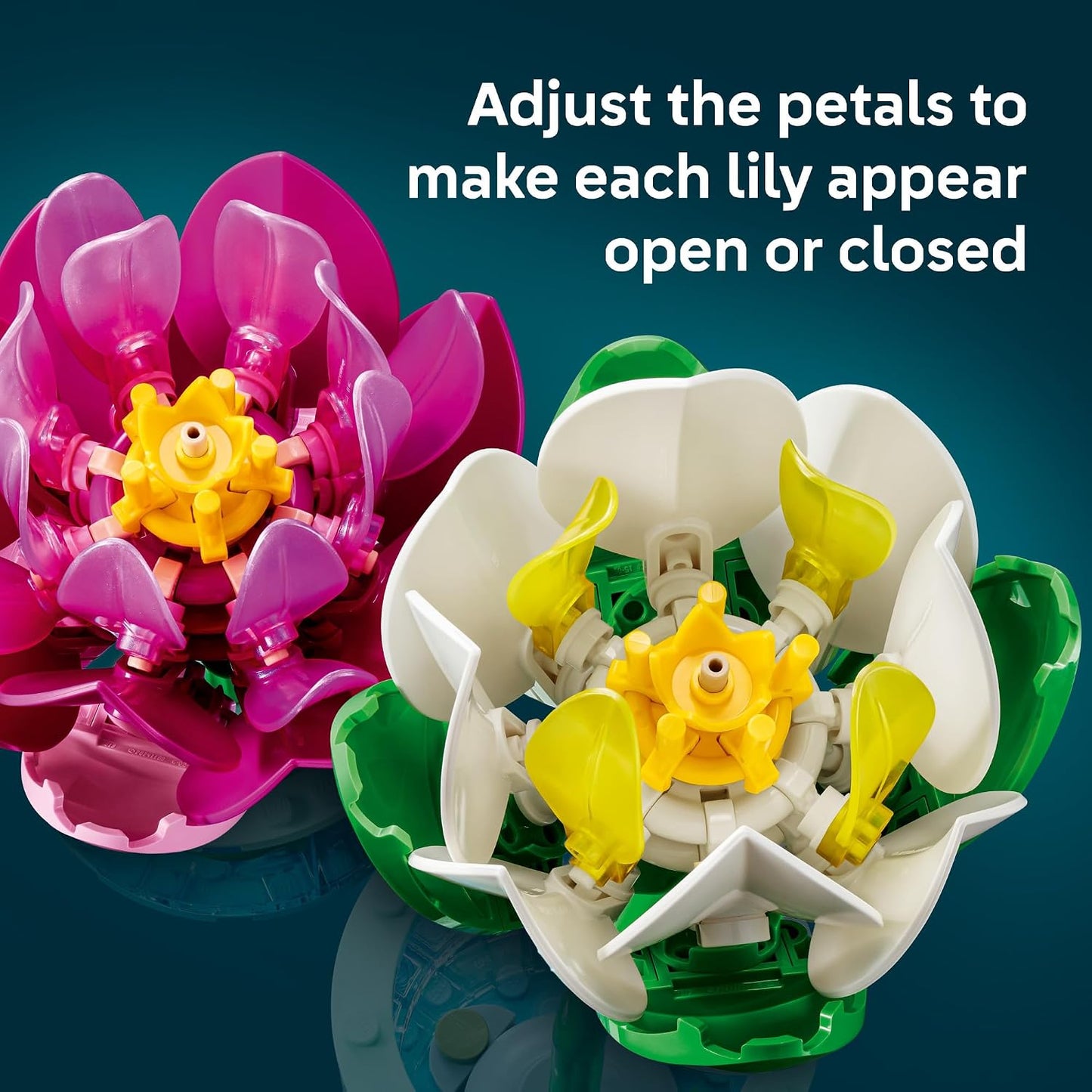 LEGO Botanicals Water Lilies 11511 | Building Toys for Girls & Boys, Ages 9+, Decor for Bedroom & Desk, Artificial Flowers, 259 pieces, Gift for Birthdays