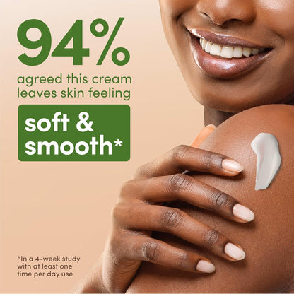 Aveeno Daily Moisturizing Cream with Prebiotic Oat & Shea Butter for Body,Face & Hands Moisturizer Cream,Hydrates Normal to Dry,Sensitive Skin,Fragrance Free,Non-Comedogenic,20 oz,(Pack of 2)