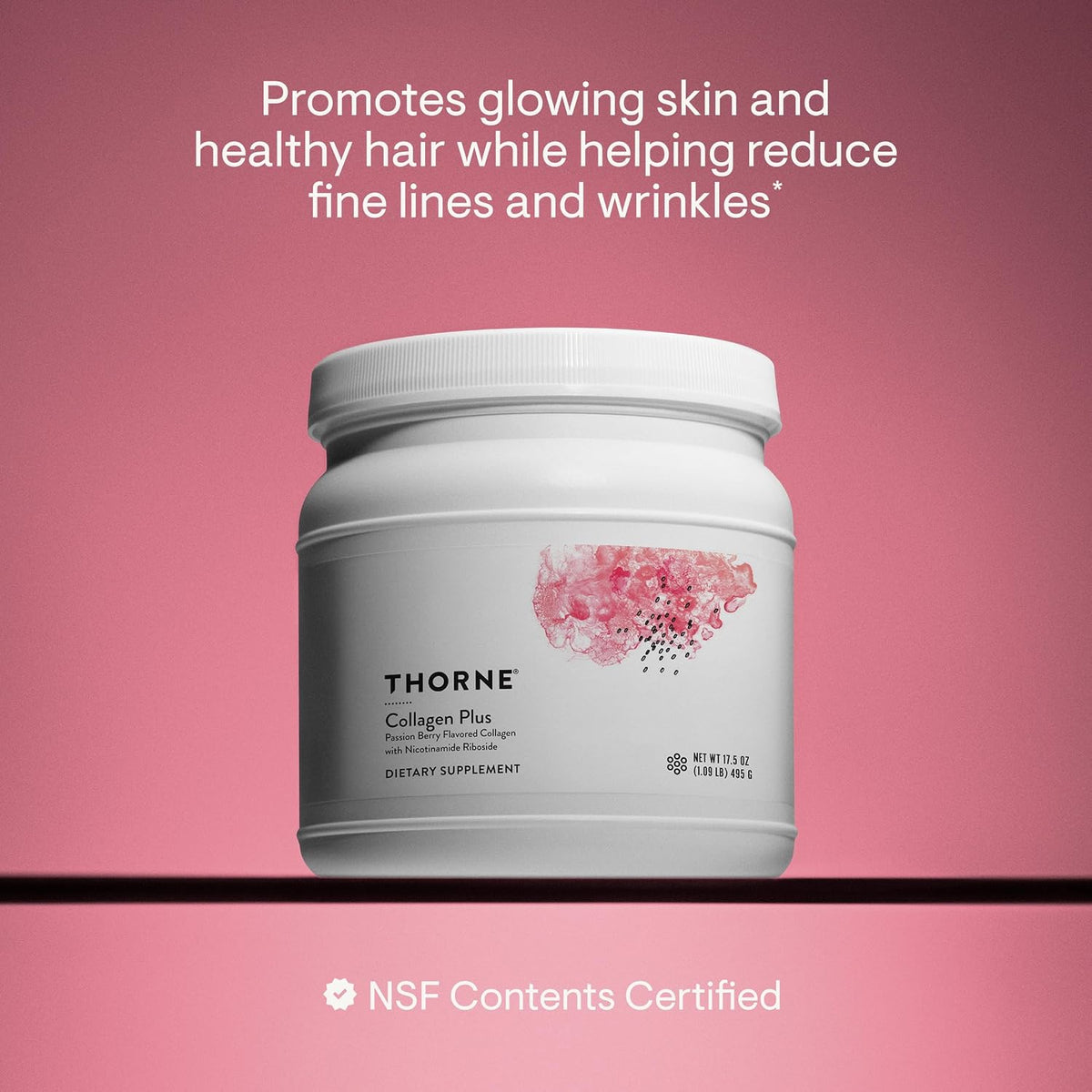 THORNE Collagen Plus, Collagen Peptides with NR & Ceramides, 30 Servings