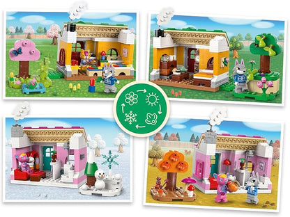 LEGO Animal Crossing Creative Houses: Seasons of Fun Building Toy - Pretend Play Set for Girls & Boys, Ages 7+ - Create 2 Houses W/1 Set of Building Blocks for Kids - Gift Idea for Birthdays -77057