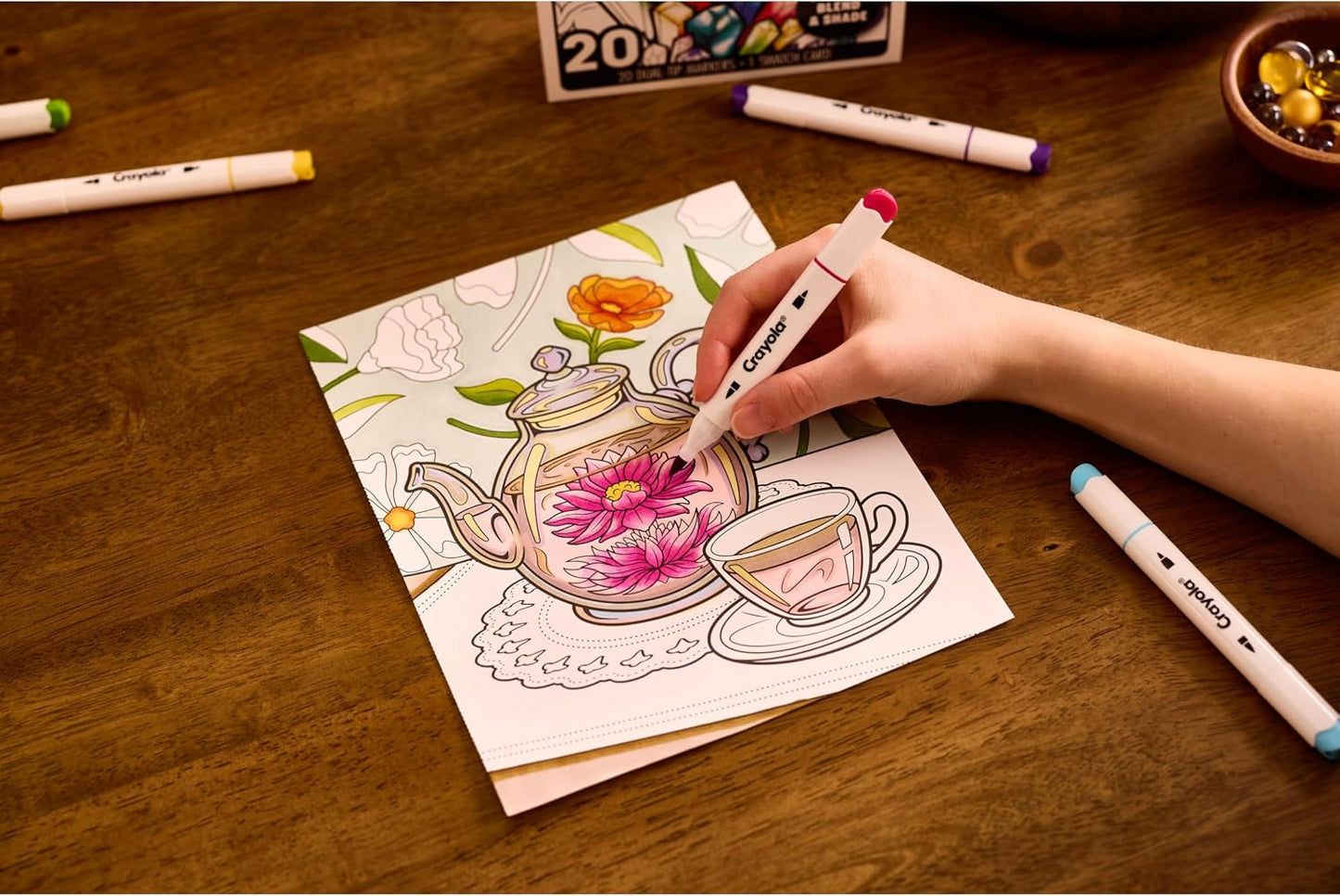 Crayola Stay Hydrated Adult Coloring Book, 32 Pgs, Premium Paper, Stress Relief and Relaxation Activities, Gift for Women and Men