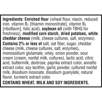 Cheez-It Snap'd Cheesy Baked Chips, Lunch Snacks, Double Cheese, 7.5oz Bag (1 Bag)