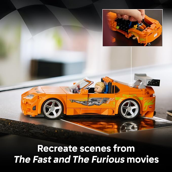 LEGO Speed Champions The Fast and The Furious Toyota Supra MK4 77260 | Building Toy for Boys & Girls, Ages 10+, Toy Car from Movie w/ Minifigure, Display or Pretend Play, 292 pieces, Gift for Fans