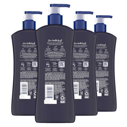 Vaseline Men Cooling Hydration 3-in-1 4 Pack for Dry Skin Face, Hands & Body Lotion for Men with Menthol & Ultra-Hydrating Lipids 20.3 oz