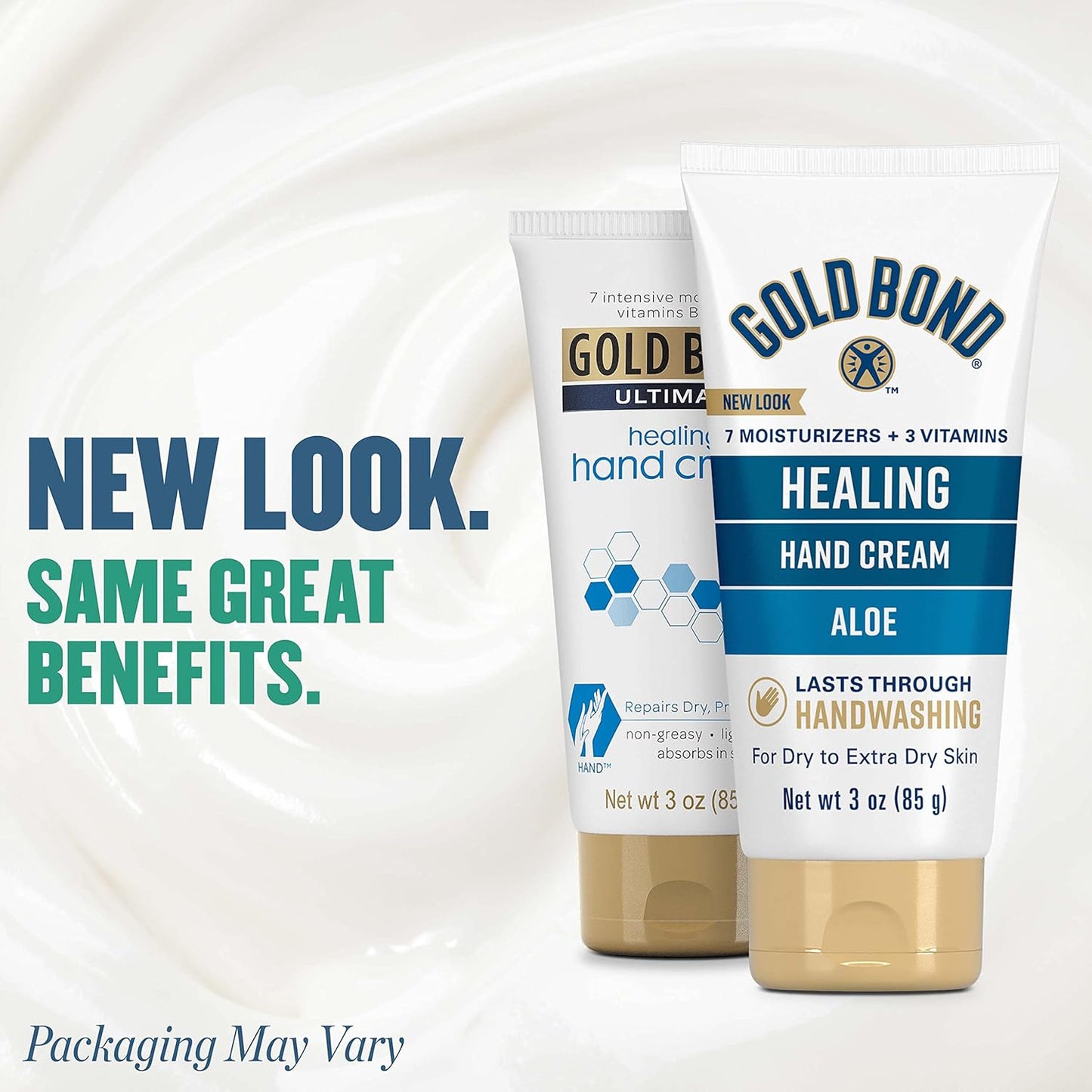 Gold Bond Healing Hand Cream, Hand Cream With Aloe, Moisture That Lasts Through Handwashing, 3 oz. (Pack of 2)