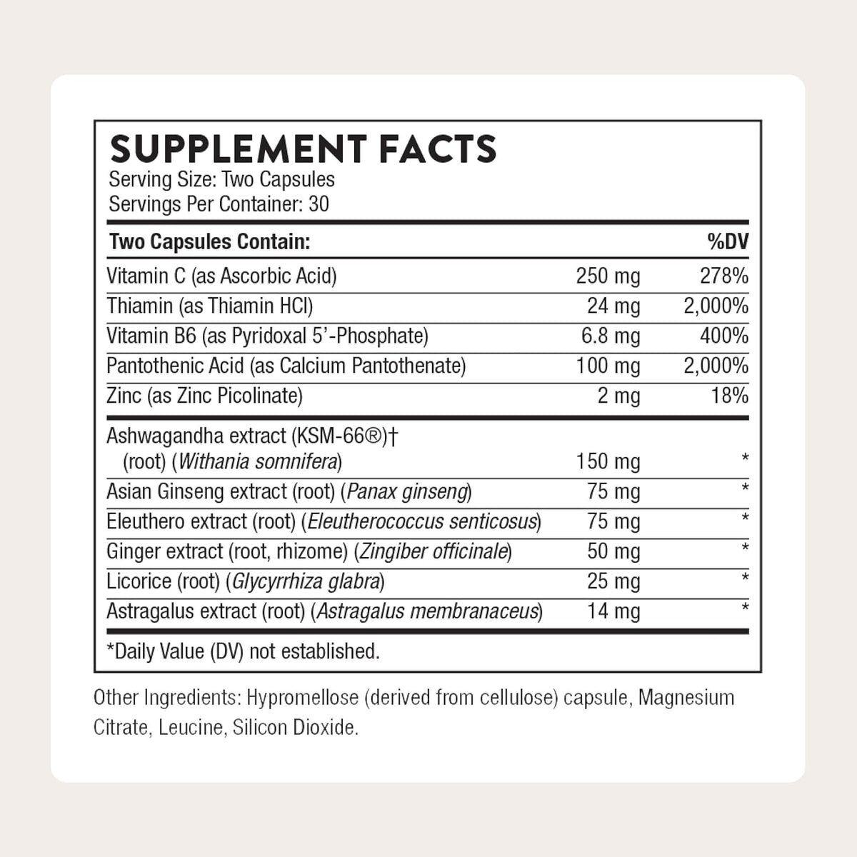 THORNE Stress Balance, KSM-66 Ashwagandha, Ginseng & Active B6, 60 Capsules