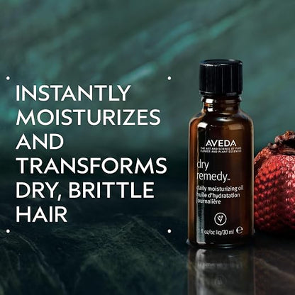 AVEDA Dry Remedy Daily Moisturizing Oil | Instantly Moisturizes Dry, Brittle Hair | 90% Naturally Derived* | Organic Buriti Oil | Silicone Free, 1 Fl Oz
