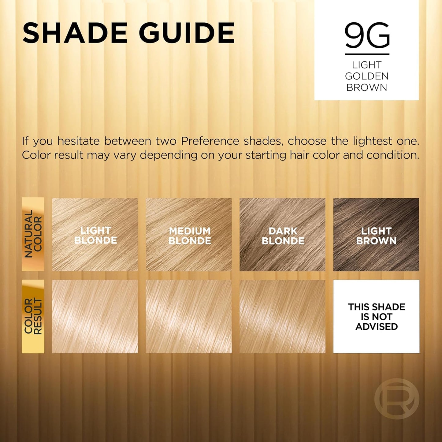 L'Oreal Paris Superior Preference Luminous Fade-Defying Permanent Hair Color, Hair Dye For Up to 9 Weeks of Radiance, Light Golden Blonde 9G, 1 Hair Dye Kit