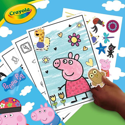 Crayola Peppa Pig Coloring Book with Stickers, Gift for Kids, 96 Pages, Ages 3, 4, 5, 6