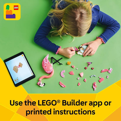 LEGO Creator 3 in 1 Wild Animals: Pink Flamingo Animal Building Toy - Playset with 3 Build Options, Pink Flamingo, Cockatoo, or Axolotl - Learning Toy for Kids, Ages 8+ - 31170