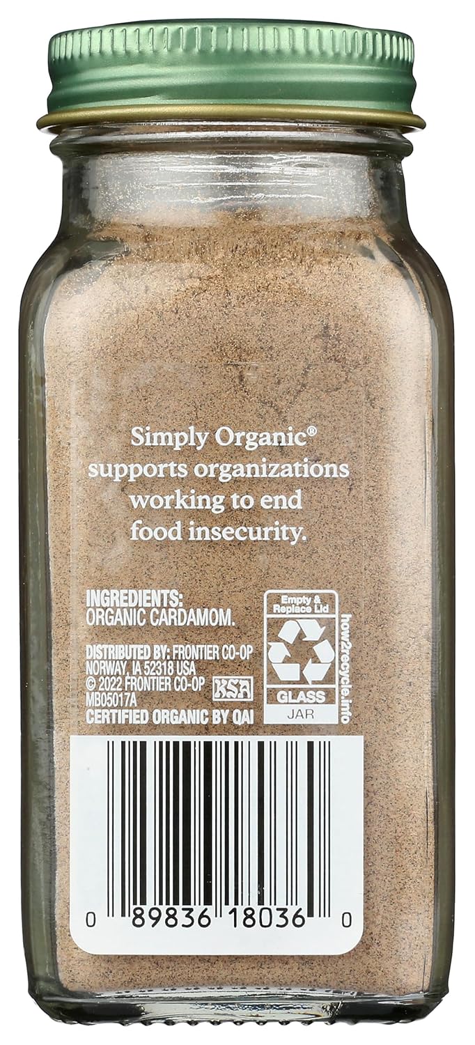 Simply Organic Cardamom, 2.82 Ounce