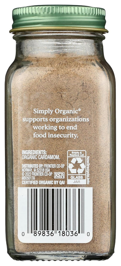 Simply Organic Cardamom, 2.82 Ounce
