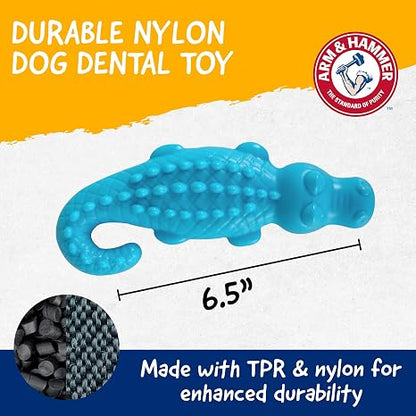 Arm & Hammer Nubbies Gator Dog Dental Chew Toy, Mint Flavor, 2-Pack