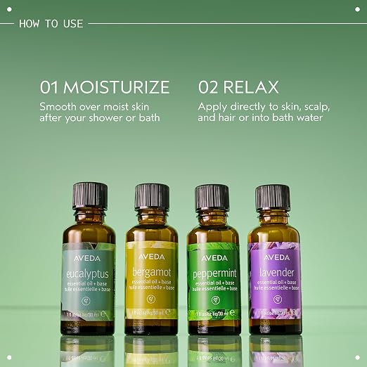 Aveda Lavender Essential Oil + Base | Calming Aroma | For Body & Bath, 1 Fl Oz