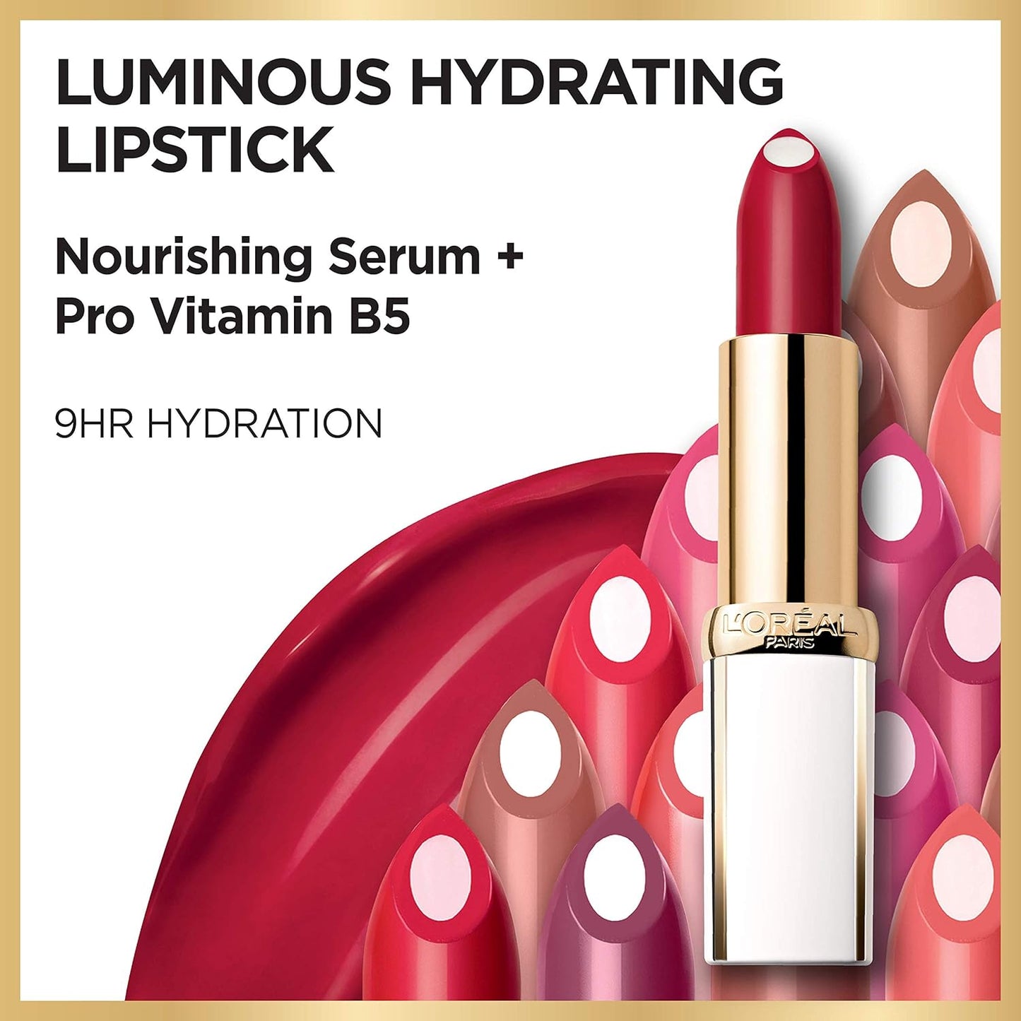 L’Oréal Paris Age Perfect Luminous Hydrating Lipstick, Sublime Red, 0.13 Ounce
