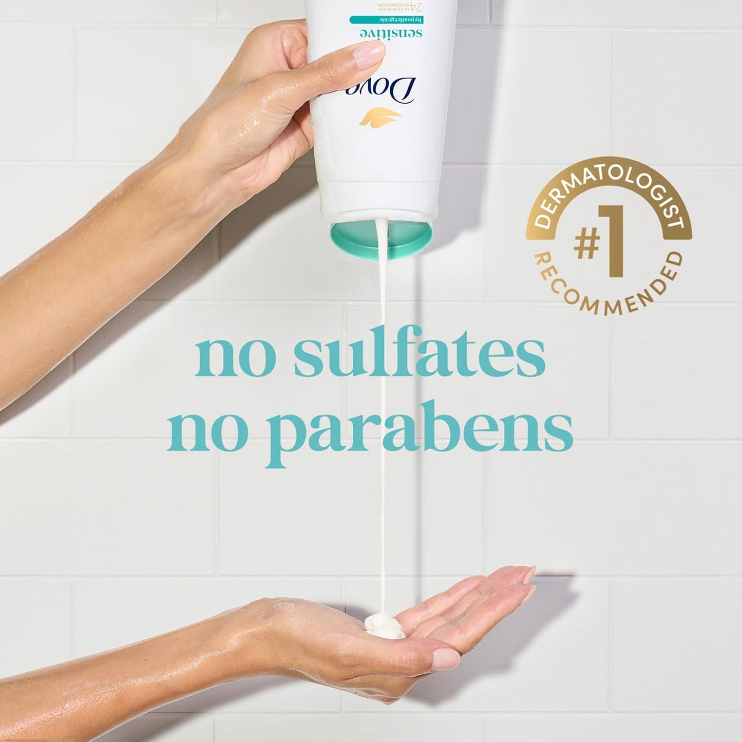 Dove Body Wash 2 Count Sensitive Skin Hypoallergenic and Sulfate Free Body Wash Effectively Washes Away Bacteria While Nourishing Your Skin 20 oz