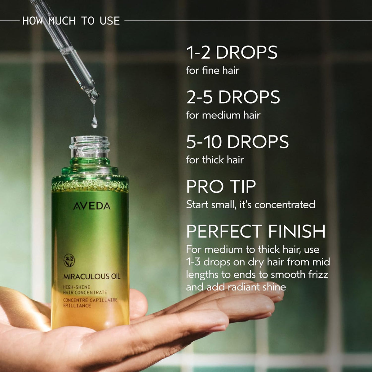 AVEDA Miraculous Oil High-Shine Hair Concentrate | Adds Shine | Up to 24 Hours of Frizz Protection* | Heat Protection | For All Hair Types | Notes of Lavender Ylang Ylang and Petitgrain, 1.7 Fl Oz