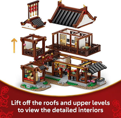 LEGO Chinese Festivals Ancient Moon-Gazing Inn - Building Toy for Boys & Girls, Ages 9+ - Spring Festival Decorations & Craft Kit - 80121