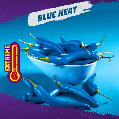 Takis Blue Heat Mini 25 pc / 1.23 oz Bite Size Multipack, Hot Chili Pepper Flavored Extreme Spicy Rolled Tortilla Chips (Pack of 2)