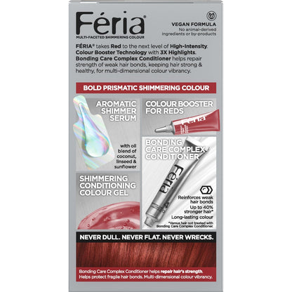 L'Oreal Paris Feria Multi-Faceted Shimmering Permanent Hair Color, R68 Ruby Rush (Rich Auburn True Red), Pack of 1 Hair Dye Kit
