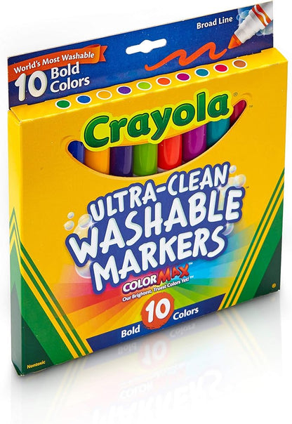 Crayola Ultraclean Broadline Bold Markers (10 Count)