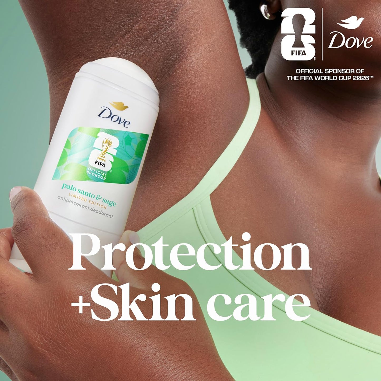 Dove Clinical + Care Antiperspirant Deodorant Stick for Women | Palo Santo & Sage Scent, 72H Sweat & Odor Protection, FIFA World Cup Limited Edition, 2.6 oz