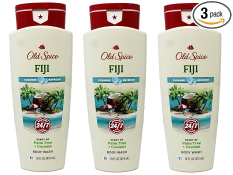 Old Spice Fresher Collection Fiji Scent Men's Body Wash 16 Oz (Pack of 3)