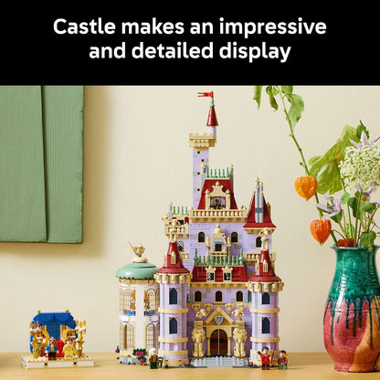 LEGO Disney Princess Beauty and The Beast Castle Building Set - Room Decor for Women & Men, Ages 18+ - Model Building Kit for Adults - Book Shelf Display - Gift for Disney Fans - 43263