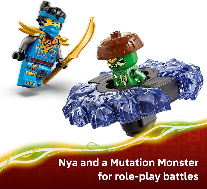 LEGO NINJAGO NYA vs. Mutation Monster Spinner Building Toy for Boys & Girls - Ninja Toy Figures & Playset for Kids, Ages 6+ - Includes 2 Minifigures for Pretend Play - Gift Idea for Birthdays - 71849