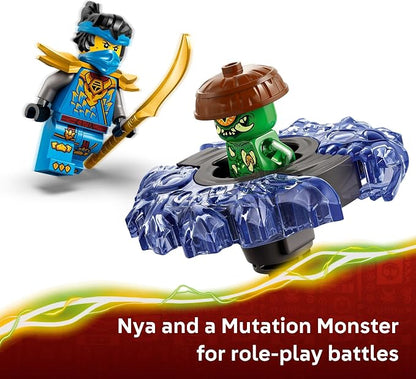 LEGO NINJAGO NYA vs. Mutation Monster Spinner Building Toy for Boys & Girls - Ninja Toy Figures & Playset for Kids, Ages 6+ - Includes 2 Minifigures for Pretend Play - Gift Idea for Birthdays - 71849