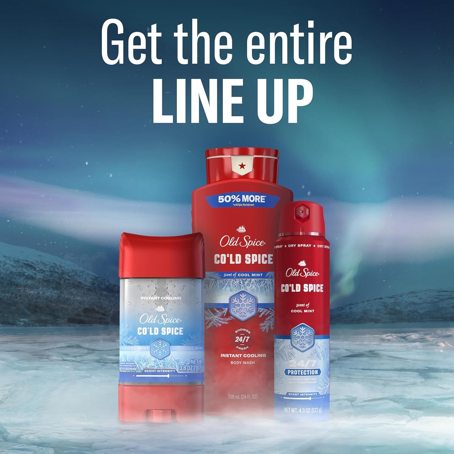 Old Spice Body Wash for Men, 24/7 Shower Fresh & Clean with Daily Use, Lasting Signature Scent, Refreshing Lather, Moisturizing Formula, Cold Spice with Cool Mint Scent, 24 oz