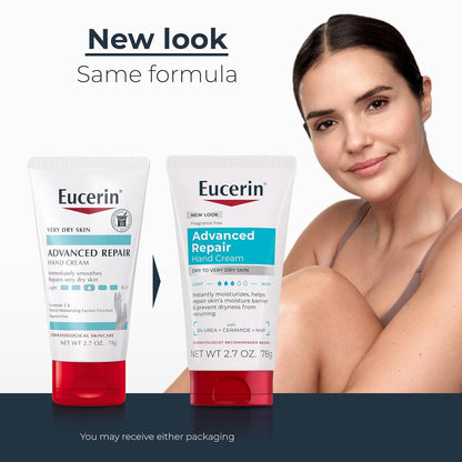 Eucerin Advanced Repair Hand Cream, Urea Enriched, Multipack, 3 x 2.7 OZ
