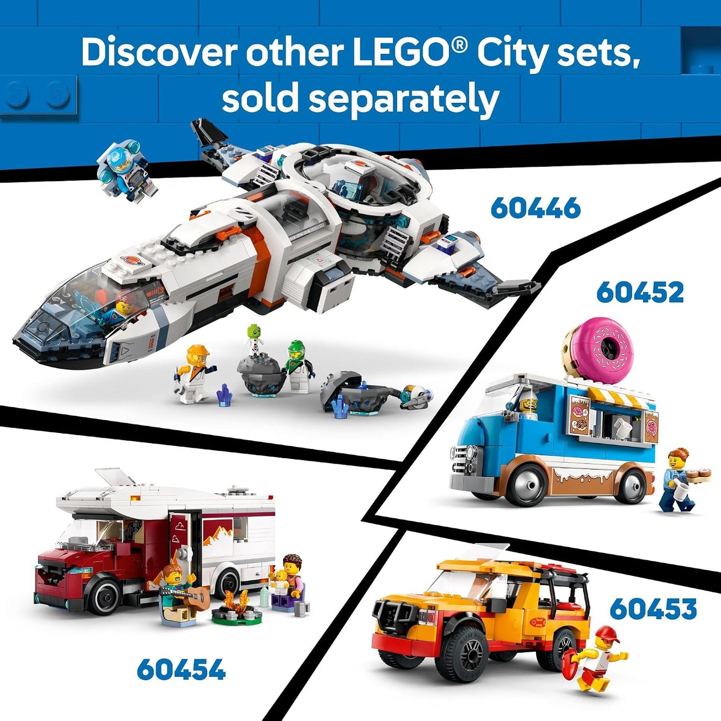 LEGO City Holiday Adventure Camper Van Building Toy Set - Vacation Toy for Kids, Boys and Girls, Ages 6+ - Includes 3 Minifigures and Accessories - Gift Idea for Birthdays & Holidays - 60454