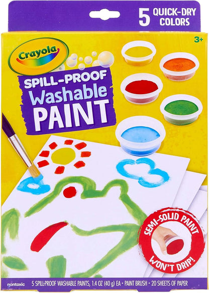 Crayola Spill Proof Paint Set Washable Paint Set for Kids, Arts & Crafts | Teacher School Supplies & Essentials, Arts & Crafts, Toddler Gift, Ages 3+