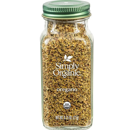Simply Organic Oregano, .75 oz | Great On Pizza, Italian & Mexican Fare, Kosher